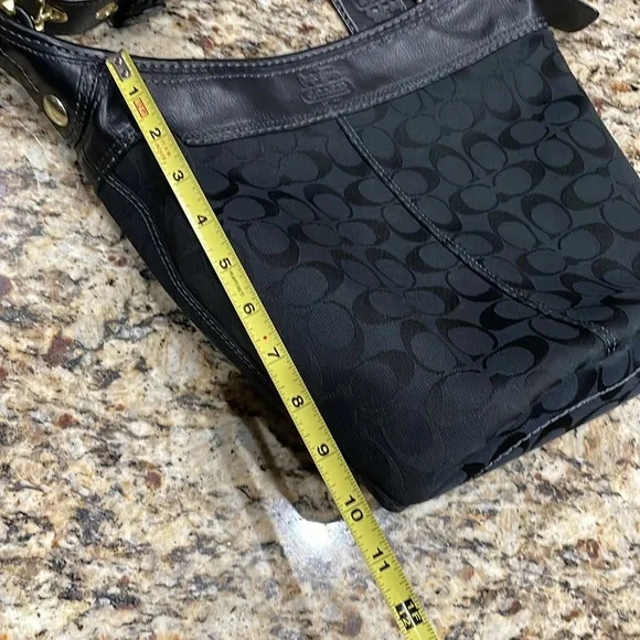 Vintage Coach Shoulder Bag Black Leather